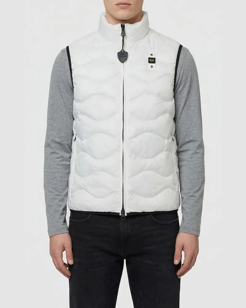 Blauer Jacke herren Weiß