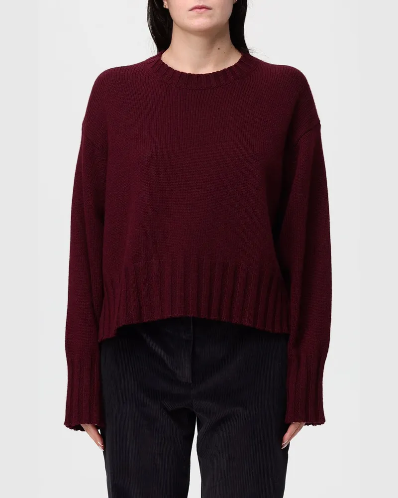 ALLUDE Pullover damen Burgunderrot
