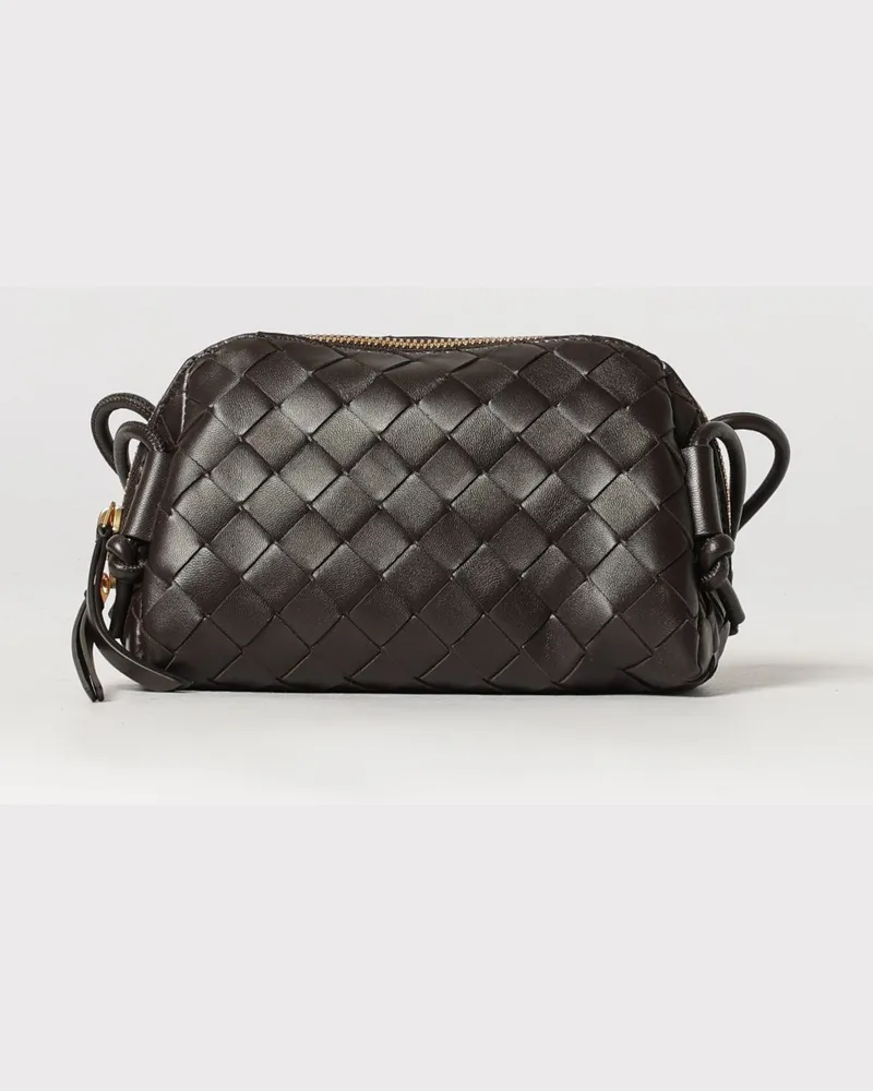 Bottega Veneta Mini Concert Umhängetasche aus Intrecciato-Leder mit Knoten Braun
