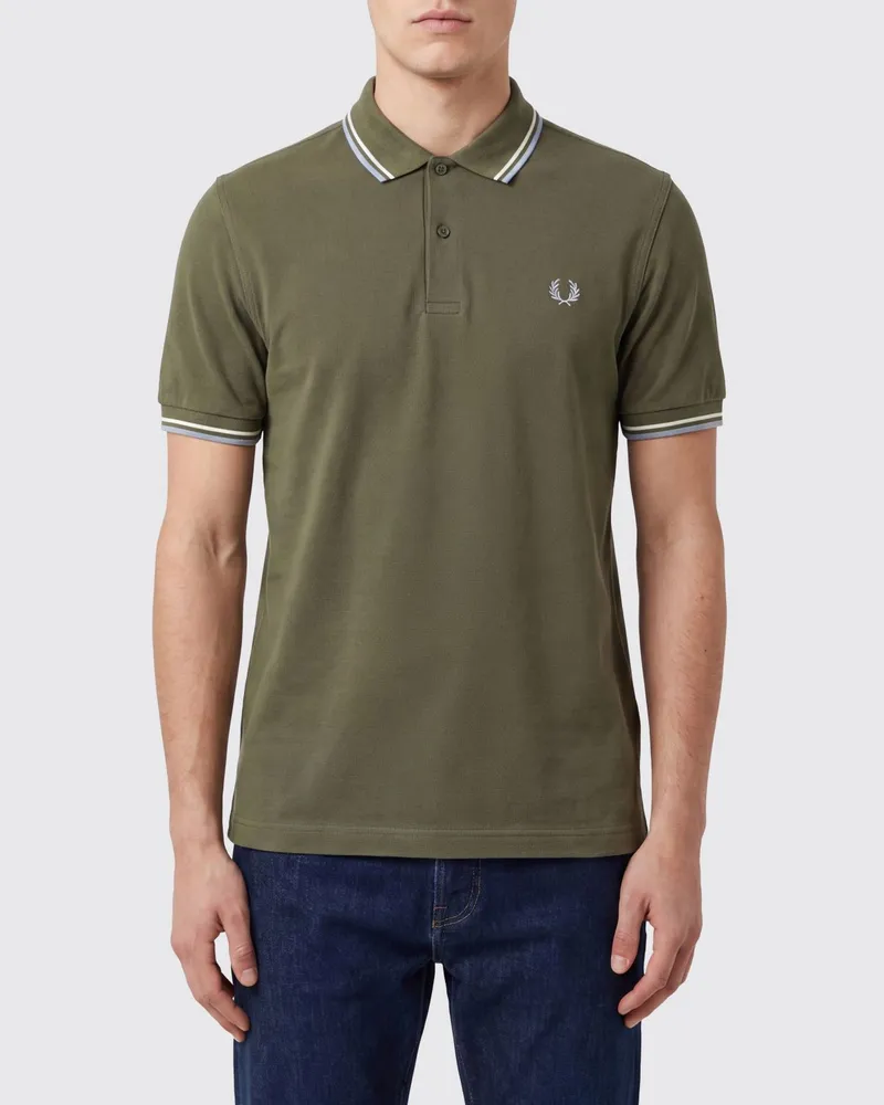 Fred Perry Baumwoll-Polohemd mit Logo Sauergrün