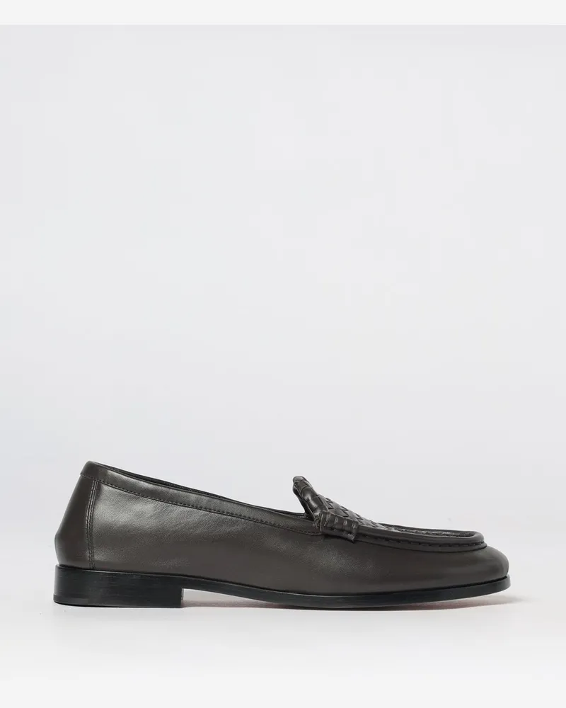 Bottega Veneta Silenzio Loafers aus Lammleder mit Intrecciato-Muster Braun