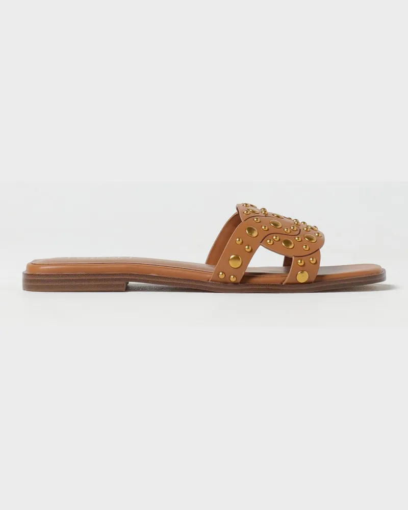 Twin-Set Flache sandalen damen Leder