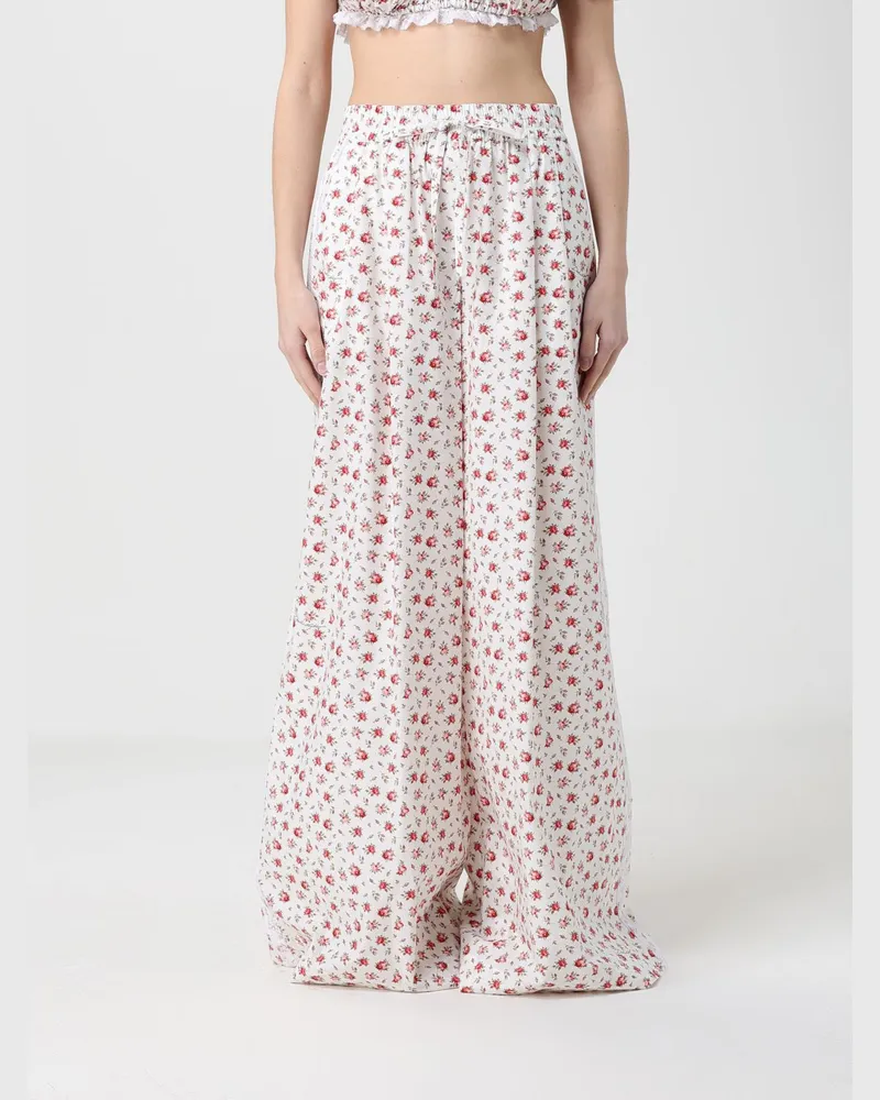 Dolce & Gabbana DOLCE  GABBANA Palazzo-Hose aus bedruckter Baumwolle Dolce & Gabbana Weiß