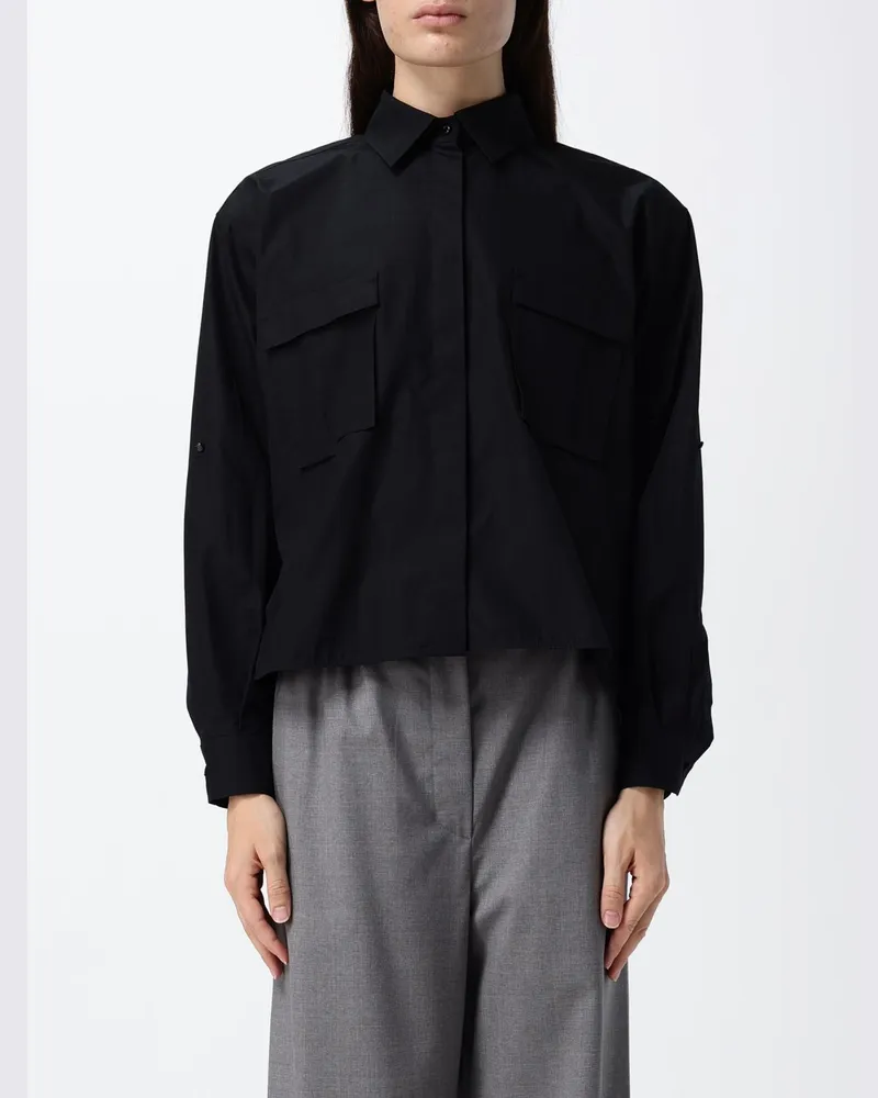 Max Mara Baumwollhemd Schwarz