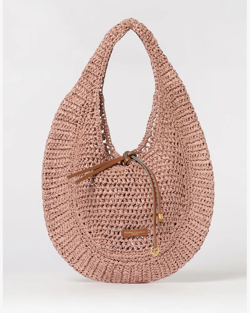 Gianni Chiarini Nefeli Häkel-Raffia-Tasche Pink