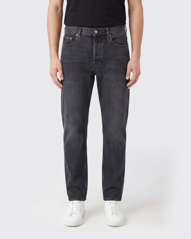 Saint Laurent Mick Straight Jeans aus Denim Schwarz