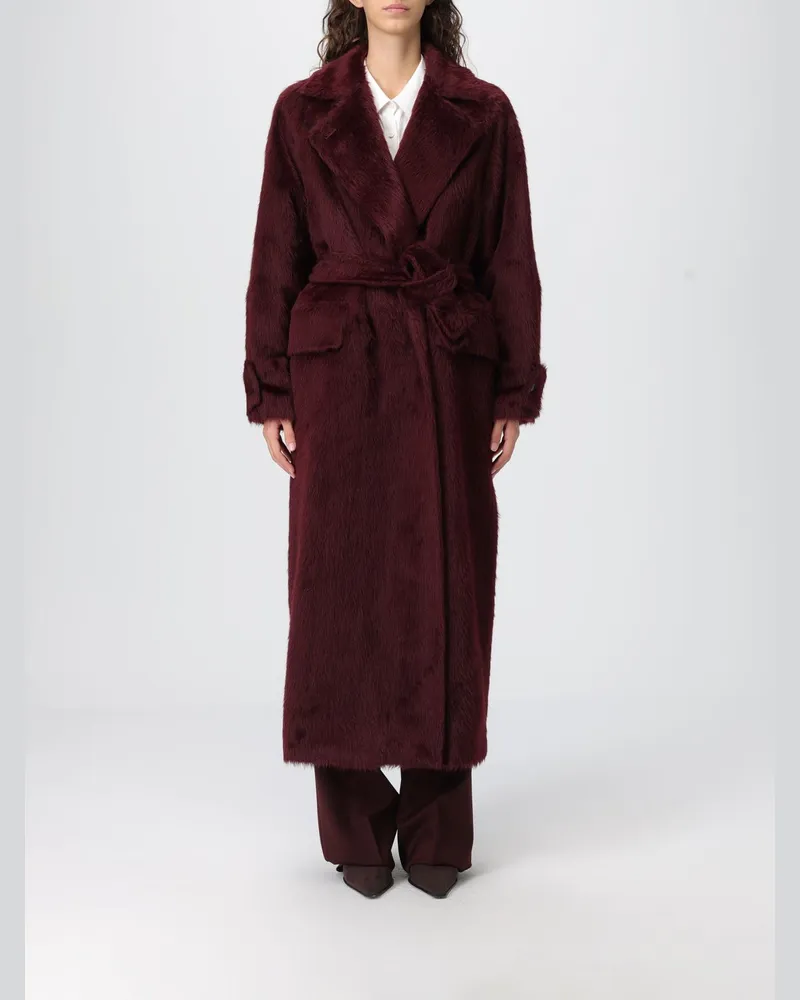 Max Mara Mantel damen Burgunderrot