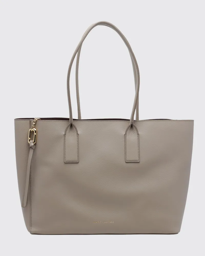 Marc Jacobs Pop J Marc Work Tote Bag von aus Leder mit Double J-Logo Grau