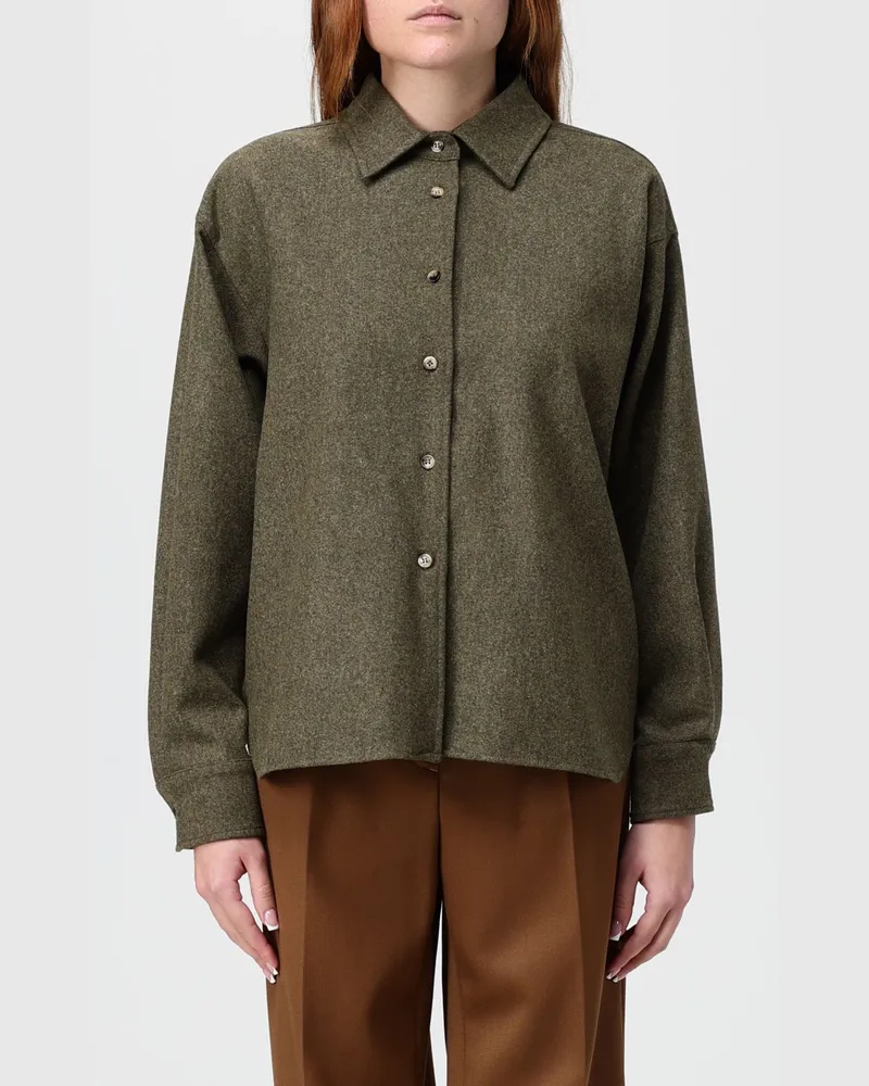 Max Mara Hemdbluse damen Moosgrün