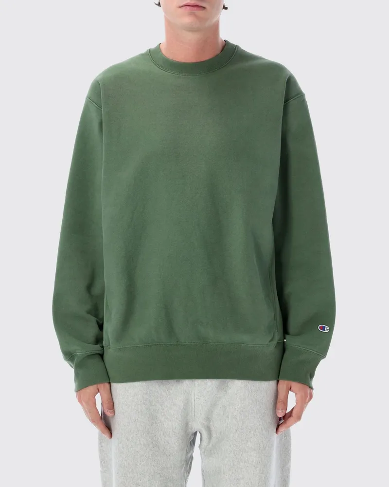 Champion Rundhals-Sweatshirt aus Baumwolle mit überschnittenen Schultern Grün