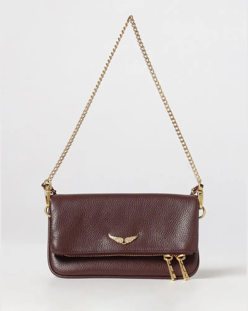 Zadig & Voltaire ZADIG  VOLTAIRE Rock Nano Umhängetasche Zadig & Voltaire aus genarbtem Kalbsleder mit Logo Violett