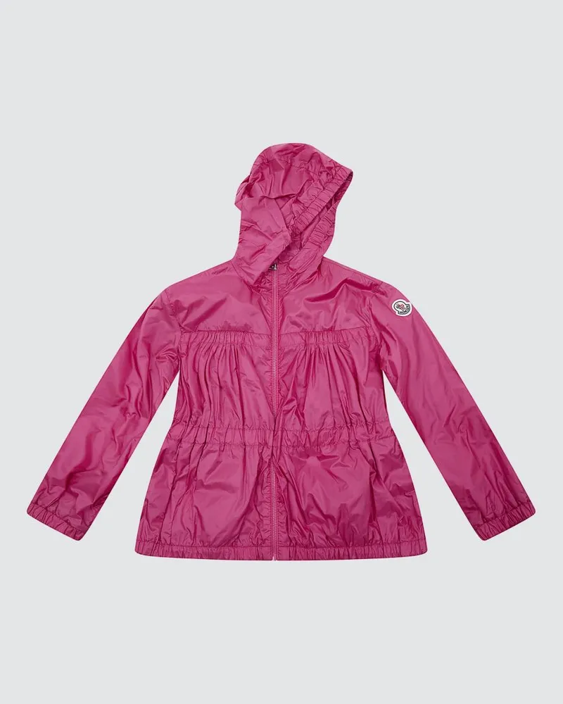 Moncler Kapuzen-Windjacke aus Nylon Pink