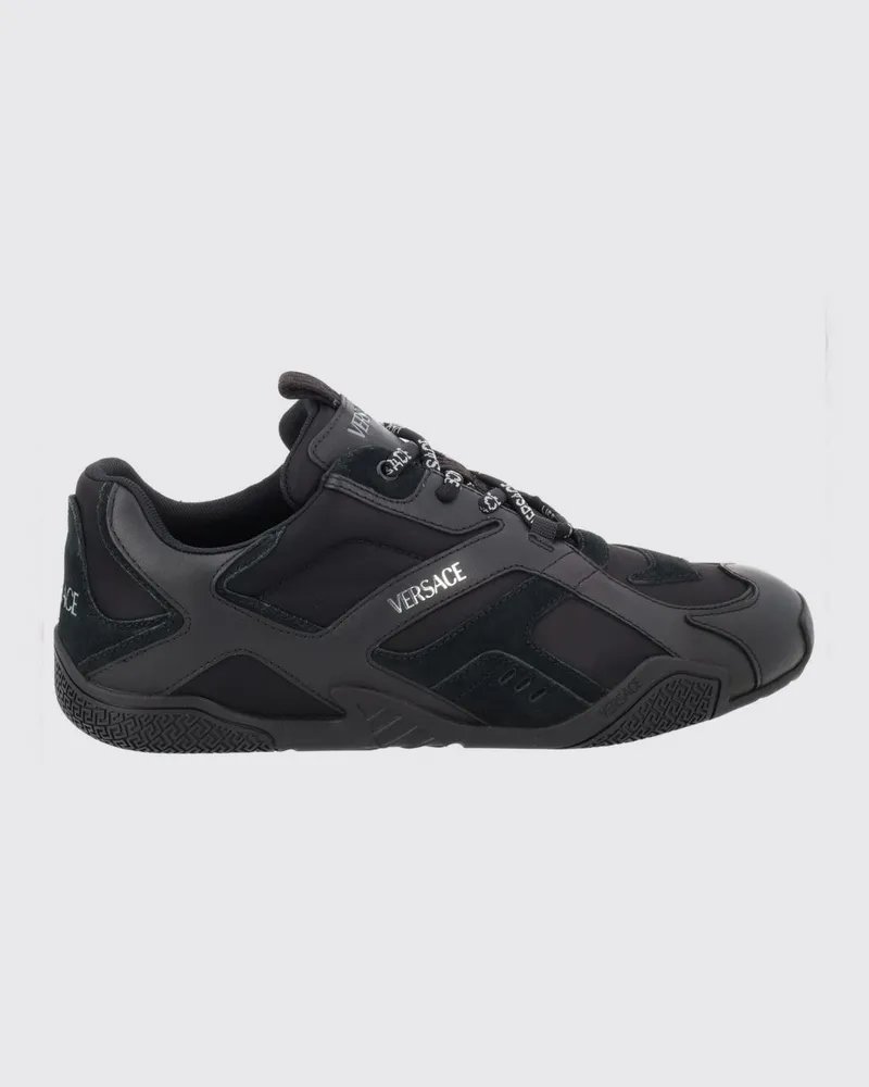 Versace Galaxia Leder-Sneakers Schwarz