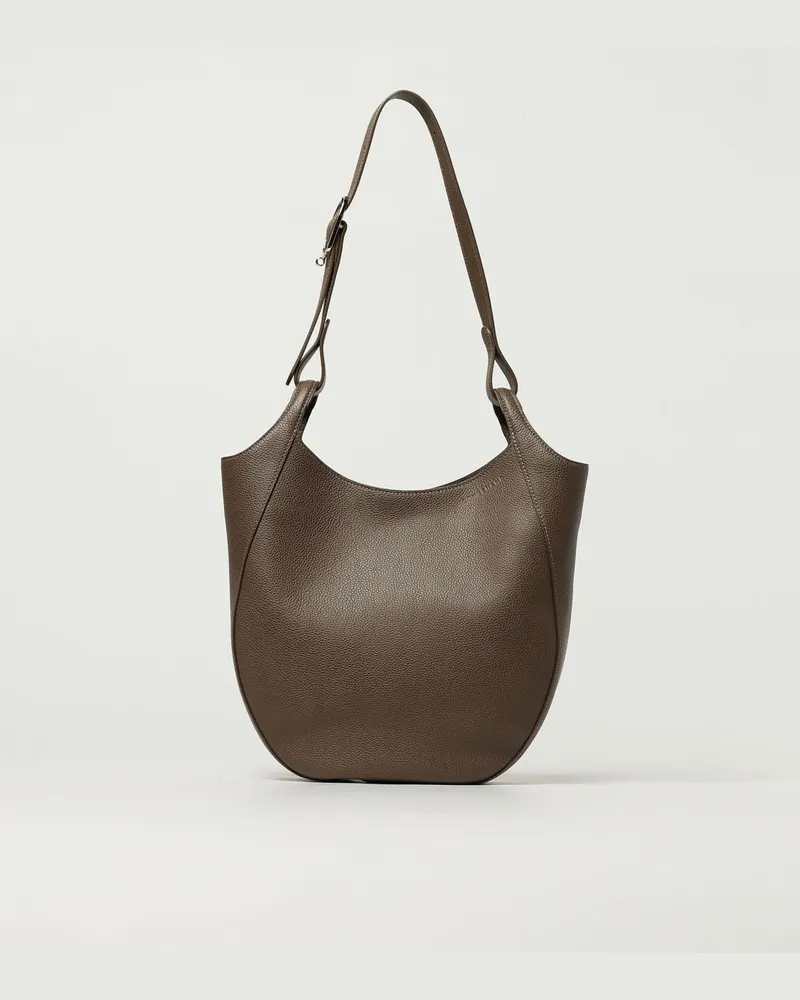 Longchamp Schultertasche damen Taubengrau