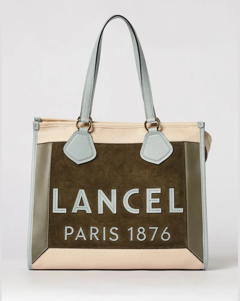 Lancel Ledertasche Kaki