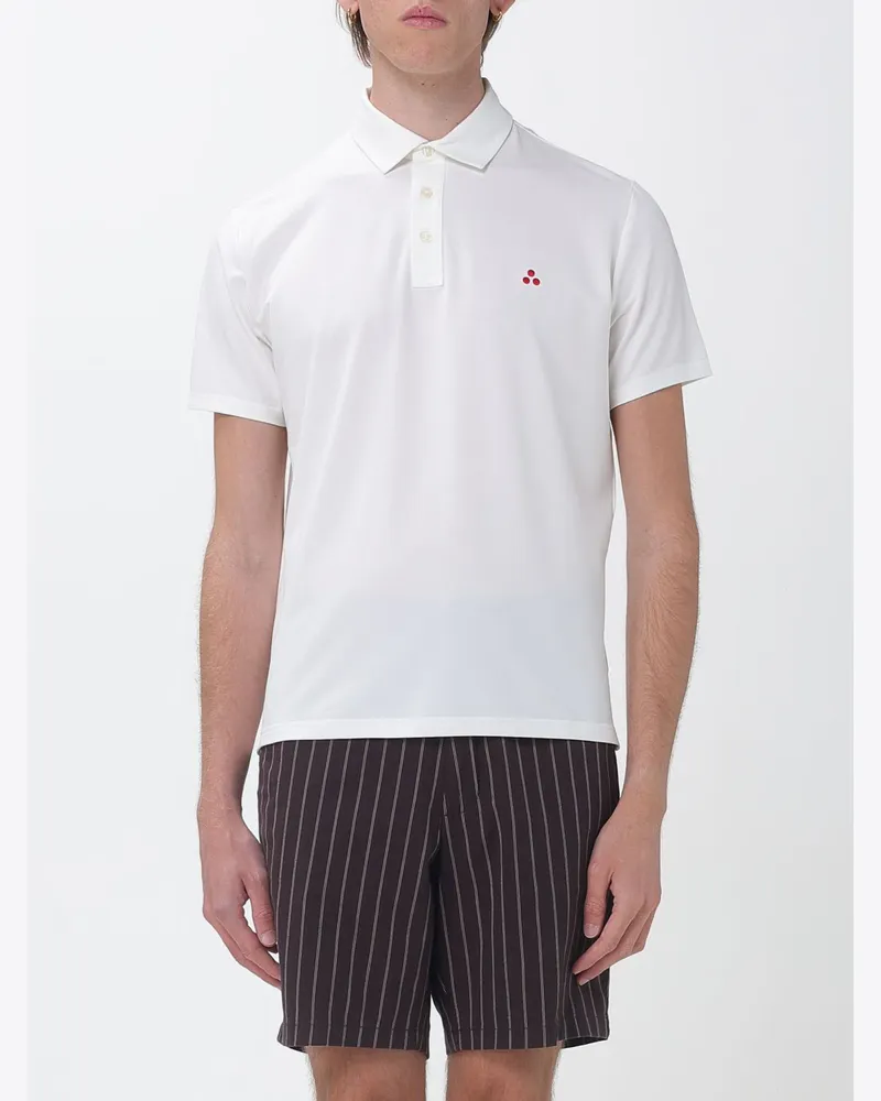 Peuterey Polo aus Baumwoll-Seidenmischung von Weiß