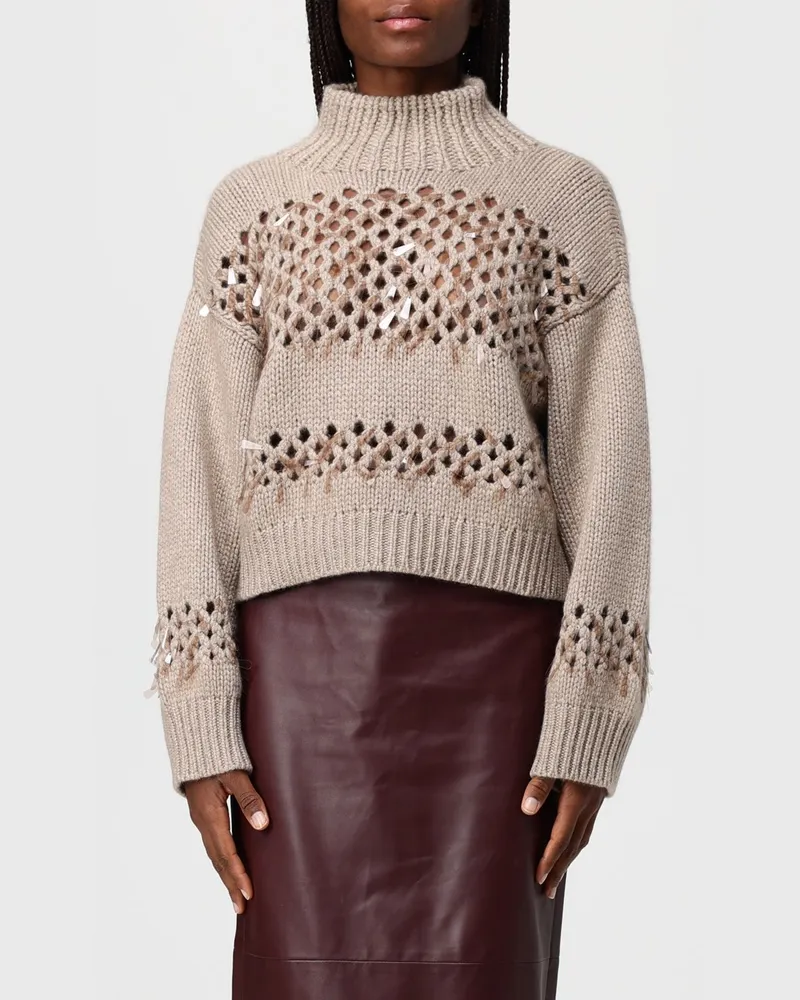 Brunello Cucinelli Pullover damen Braun