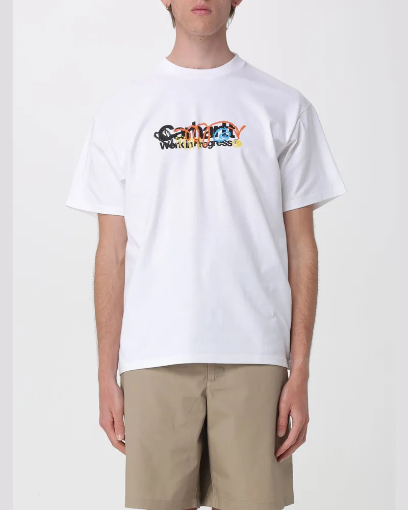 Carhartt WIP Baumwoll-T-Shirt mit Logo Weiß