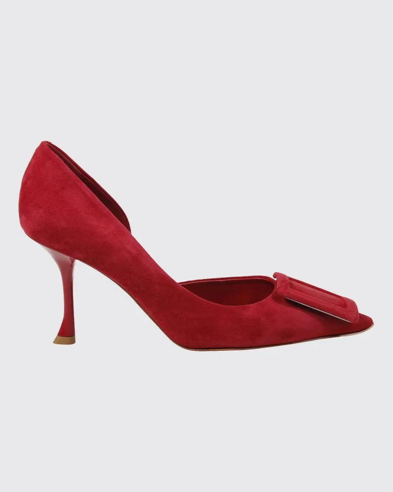 Roger Vivier Ville D'Orsay Pumps aus Veloursleder mit Stilettoabsatz Rot