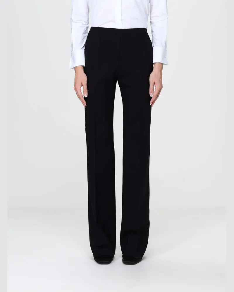 Max Mara Hoch taillierte Skinny-Hose aus reiner Schurwolle Schwarz