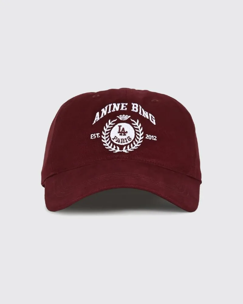 Anine Bing Baseballkappe aus Baumwolle mit kontrastierendem Logo-Stick Violett