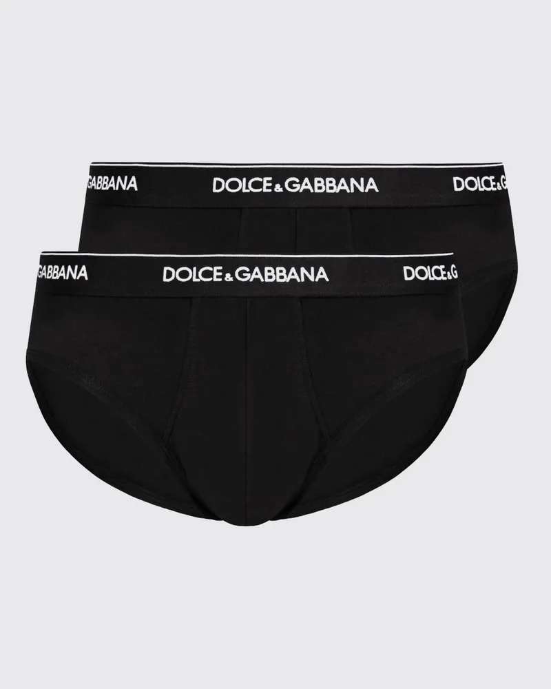 Dolce & Gabbana DOLCE  GABBANA Set mit 2 Slips aus Stretch-Baumwolle Dolce & Gabbana Schwarz
