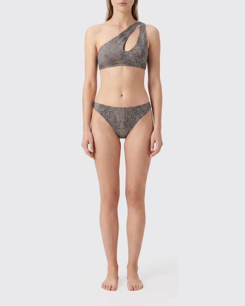 Federica Tosi Polyamid-Bikini mit Python-Print Grün