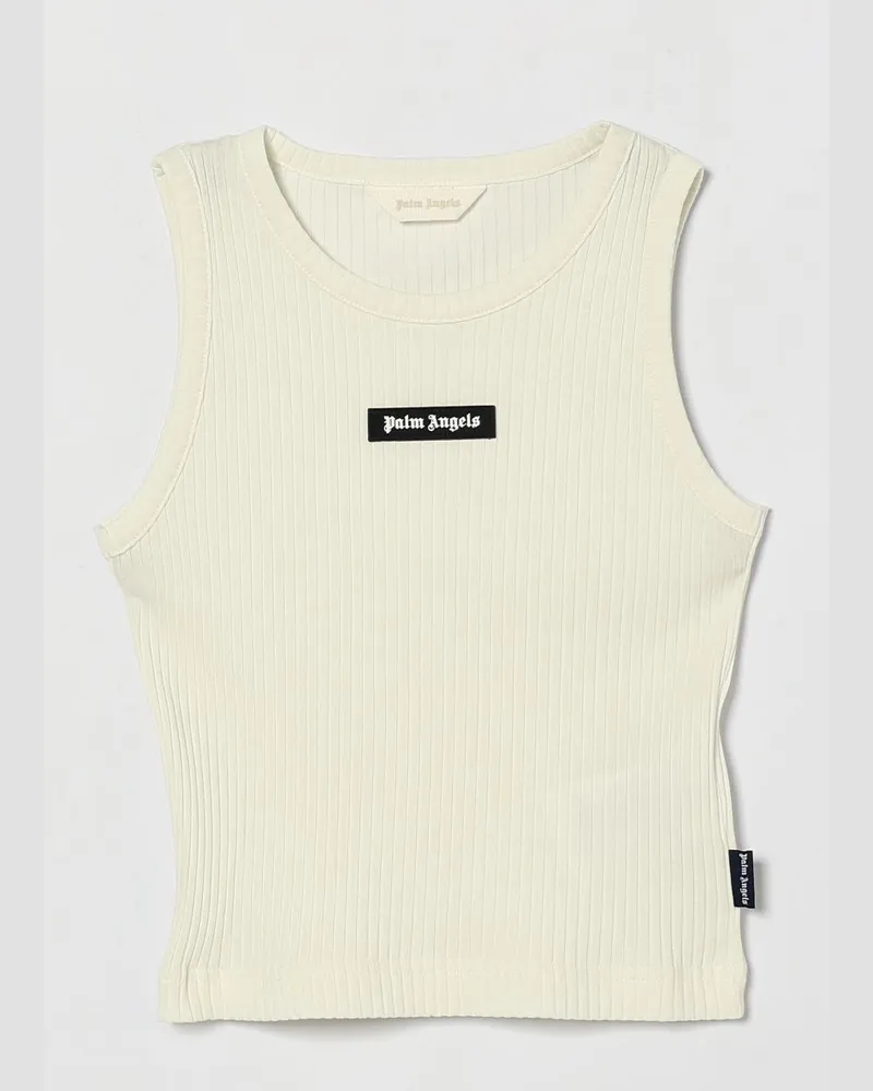 Palm Angels Baumwoll-Top mit Logo Weiß