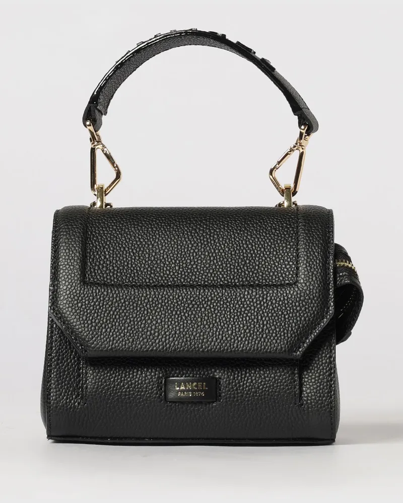 Lancel Ninon Tasche aus genarbtem Leder Schwarz