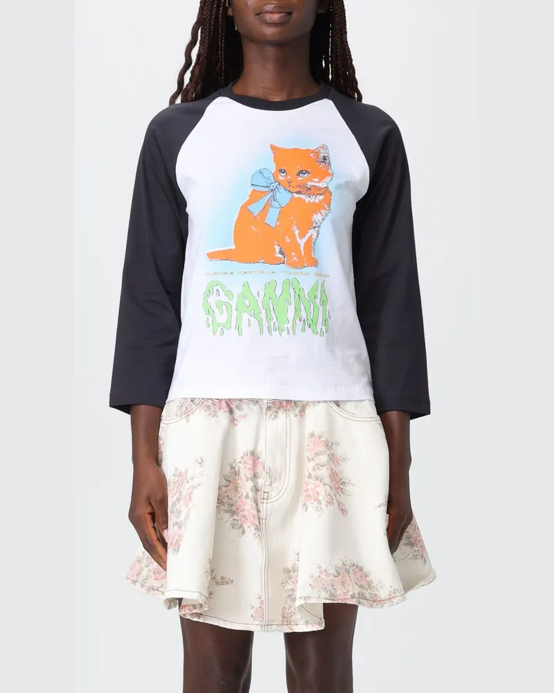Ganni T-shirt damen Weiß