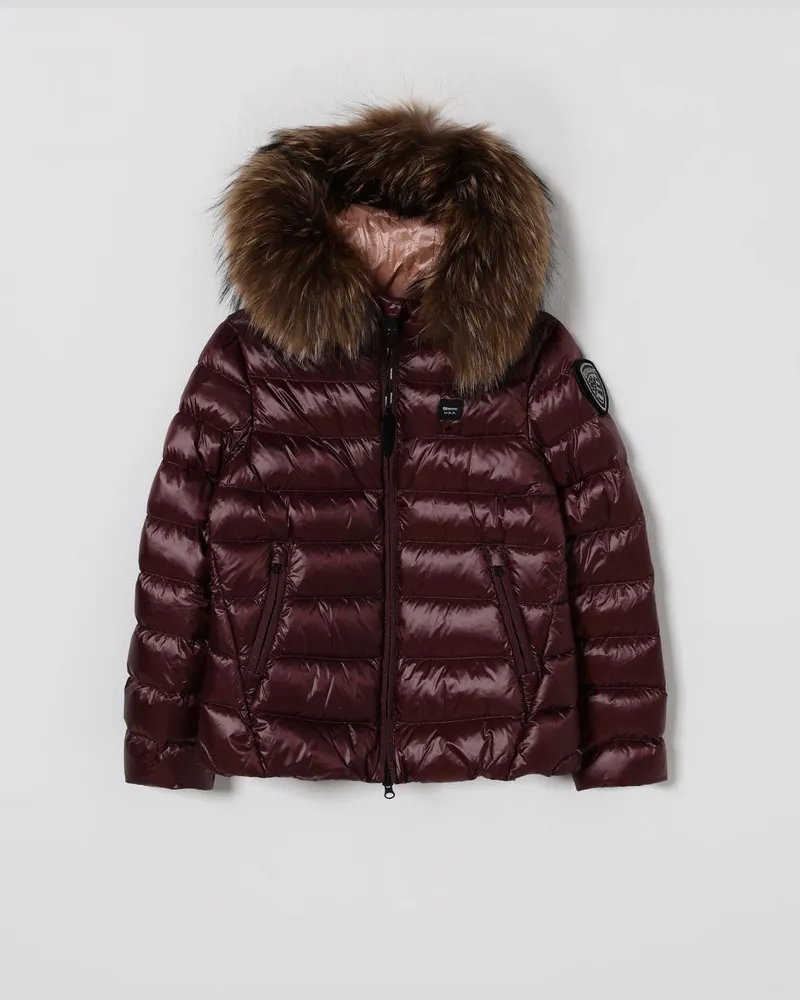 Blauer Jacke kinder Burgunderrot