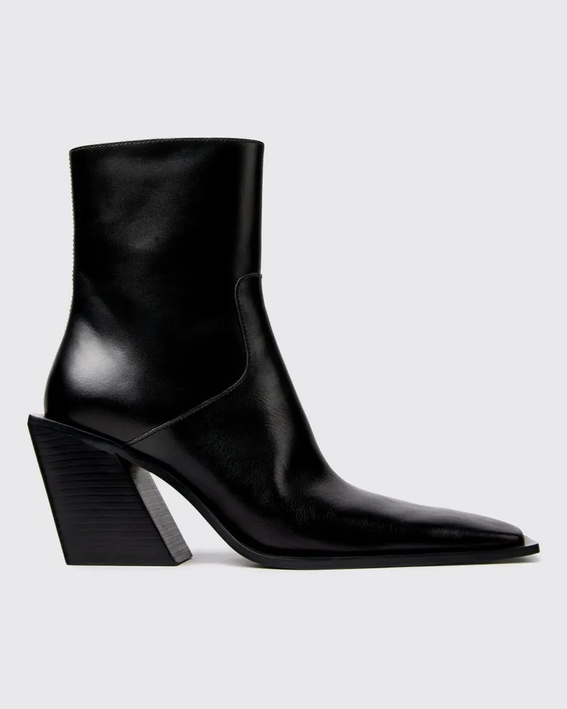 Camper Escandalo Westernstiefel von aus Glattleder mit ausgestelltem Absatz Schwarz