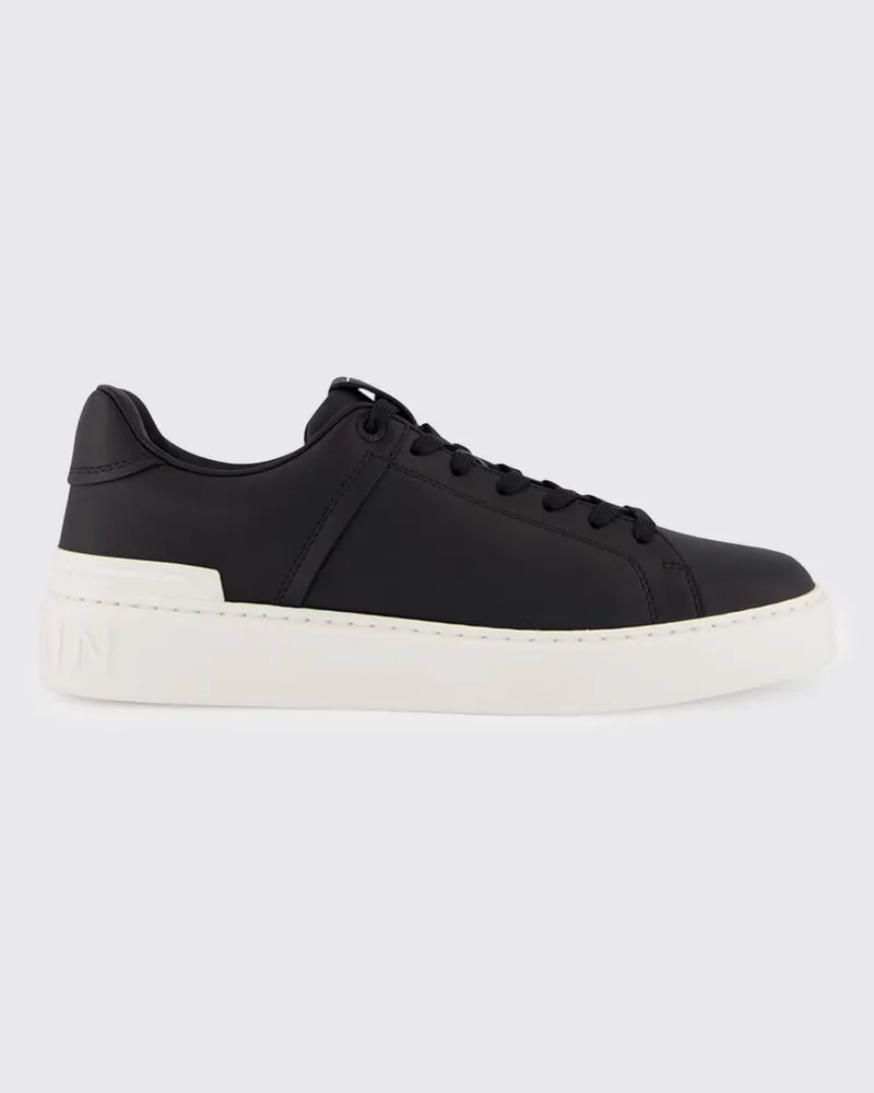 Balmain B-Court Leder-Sneakers Schwarz
