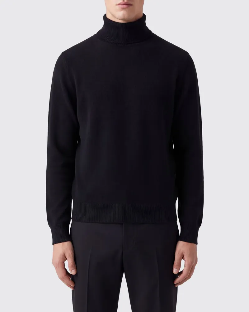 Entire Studios Gerippter Rollkragenpullover aus Woll-Kaschmir-Mischung Schwarz