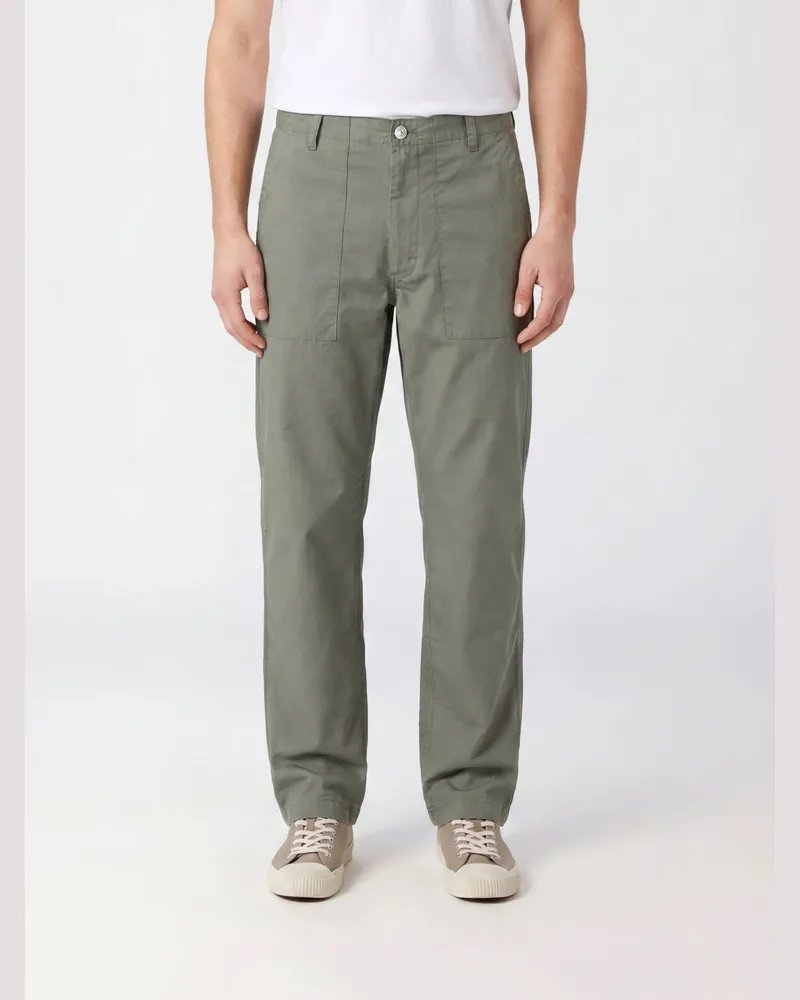 Edwin Jeans Straight Hose aus Baumwolle Grün
