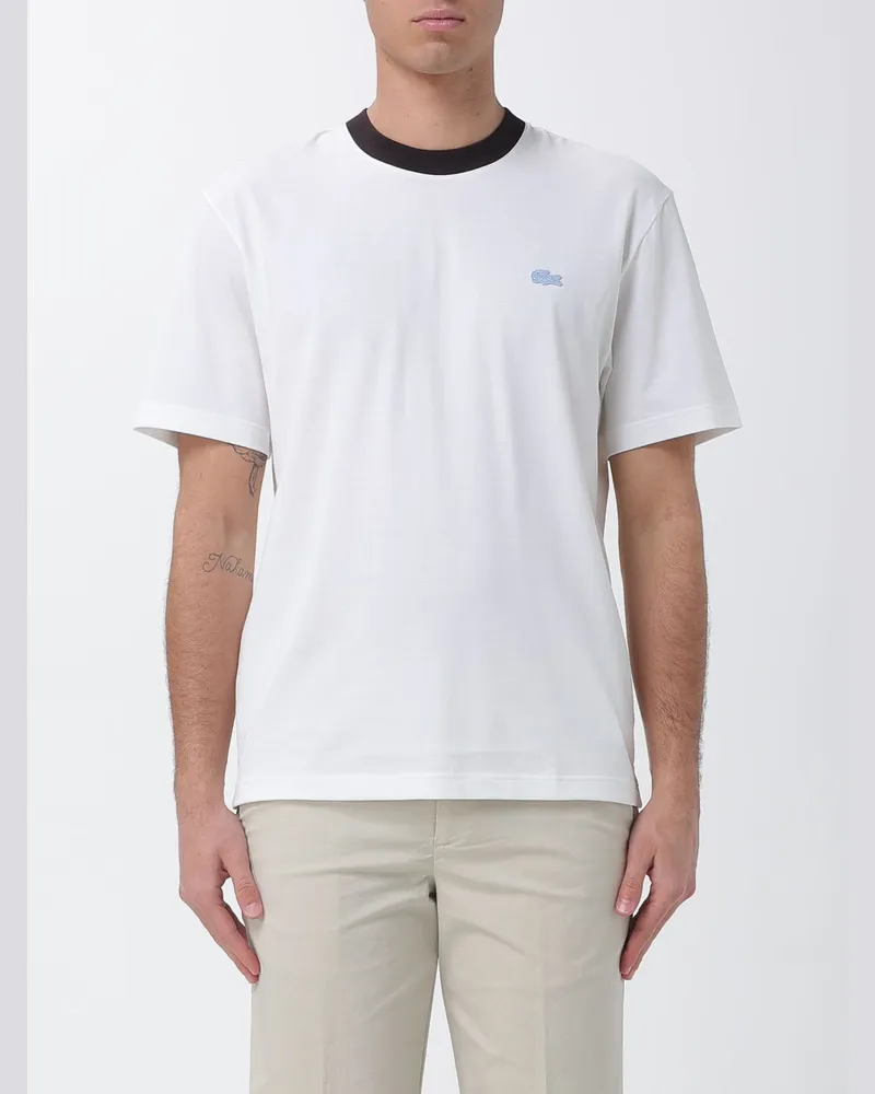 Lacoste Baumwoll-T-Shirt mit Logo Weiß