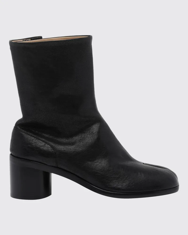 Maison Margiela Tabi Ankle Boots von aus Kalbsleder mit geteilter Zehenkappe Schwarz