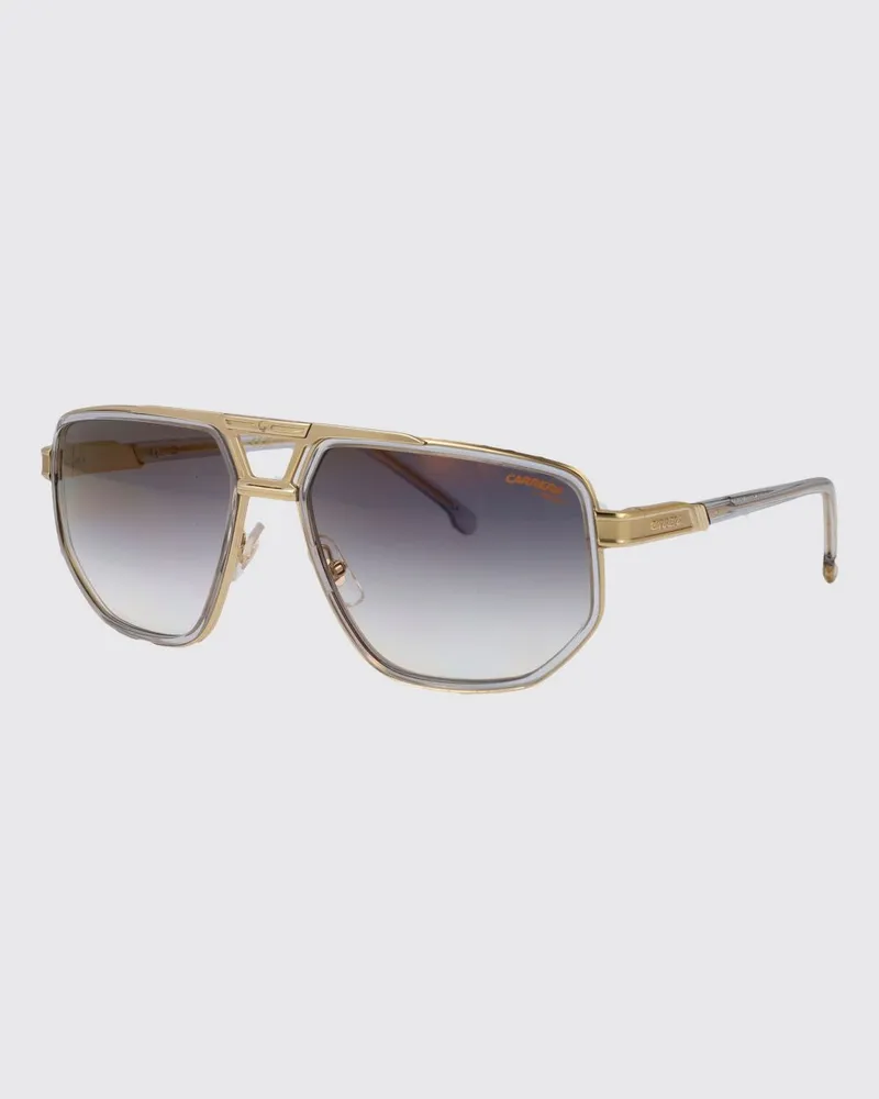Carrera Rechteckige Aviator-Sonnenbrille aus Metall mit Doppelsteg Grau