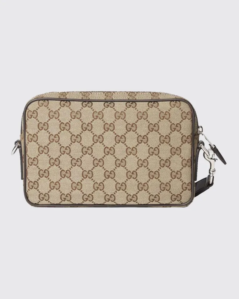 Gucci Pouch aus Baumwollmisch-Jacquard mit GG-Monogramm Beige