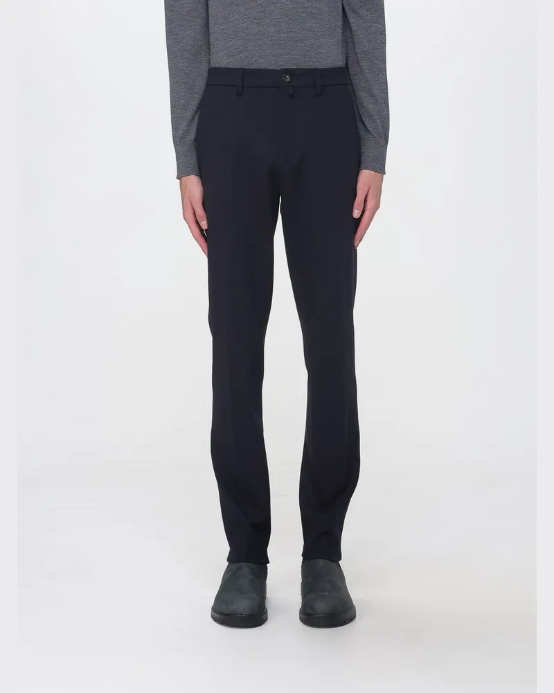 Siviglia Slim Fit Hose aus technischem Jersey mit mittlerer Taille und Taschen Blau