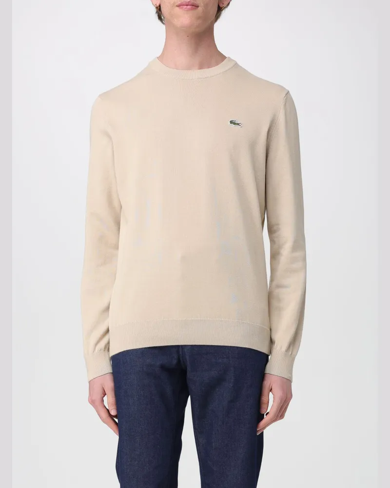Lacoste Rundhals-T-Shirt mit Logo Beige