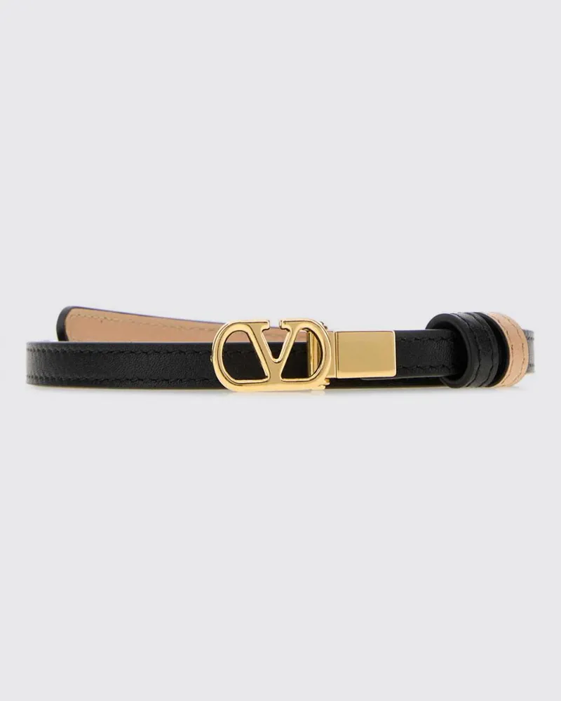 Valentino Garavani VLogo Signature Gürtel aus glattem Kalbsleder von Schwarz