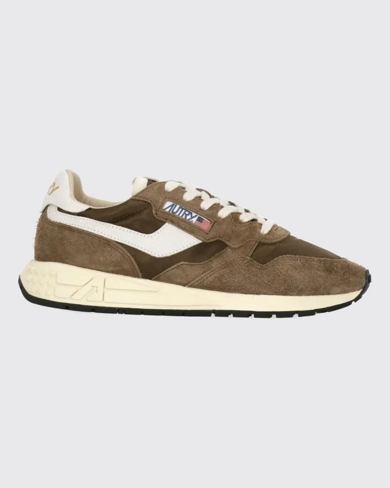 AUTRY Reelwind Sneakers aus Nylon und Rindsveloursleder mit gezackter Sohle Burnt