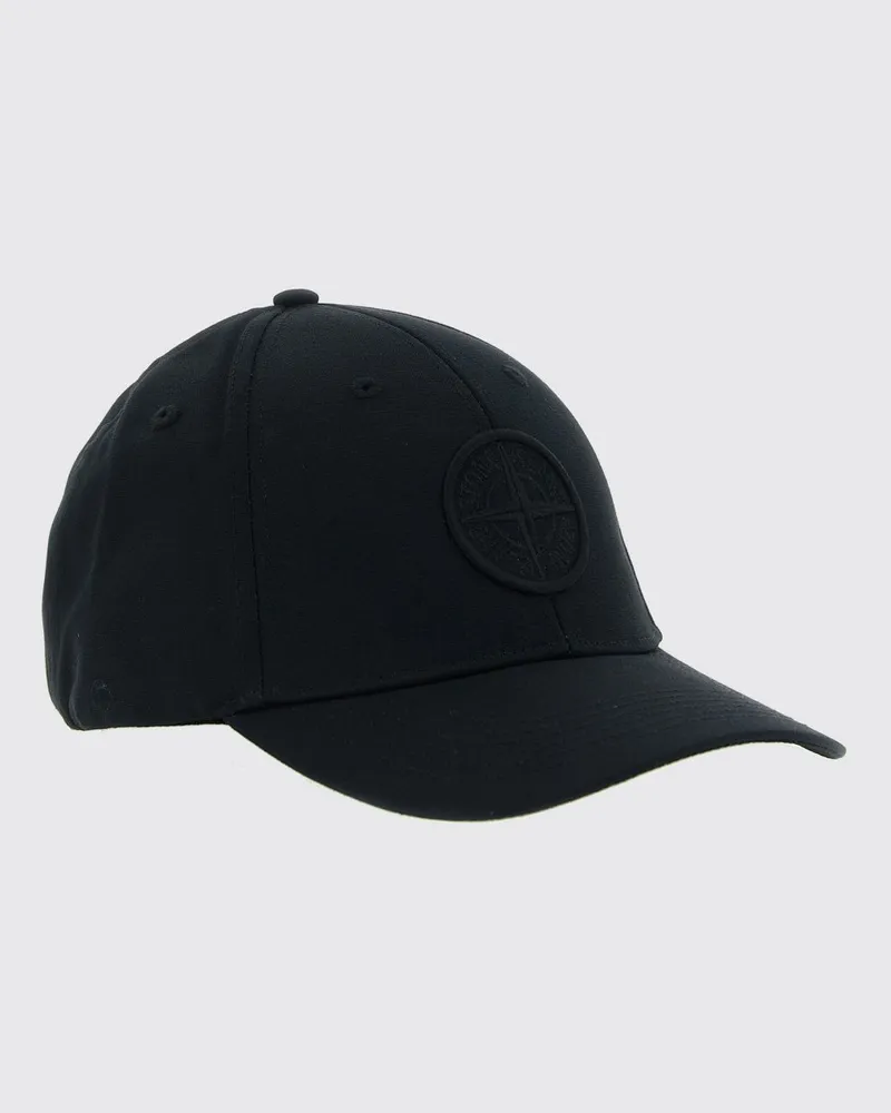 Stone Island Baseballkappe aus Baumwolle von mit gesticktem Kompass-Logo Schwarz
