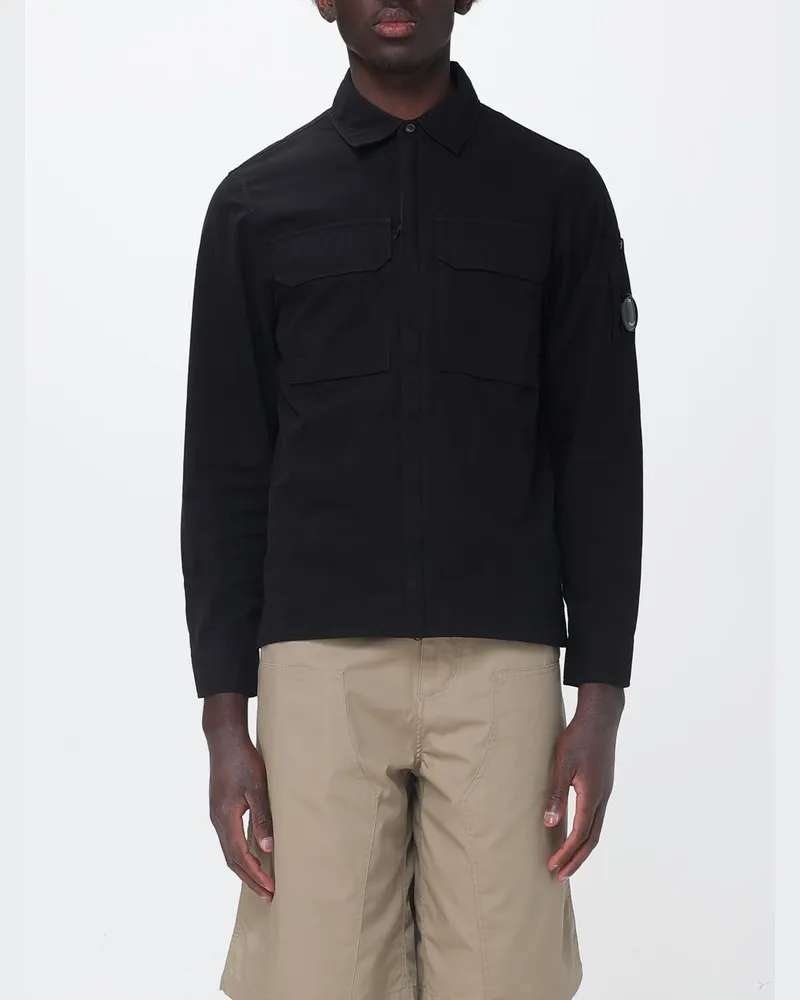 C.P. Company Baumwoll-Overshirt Schwarz