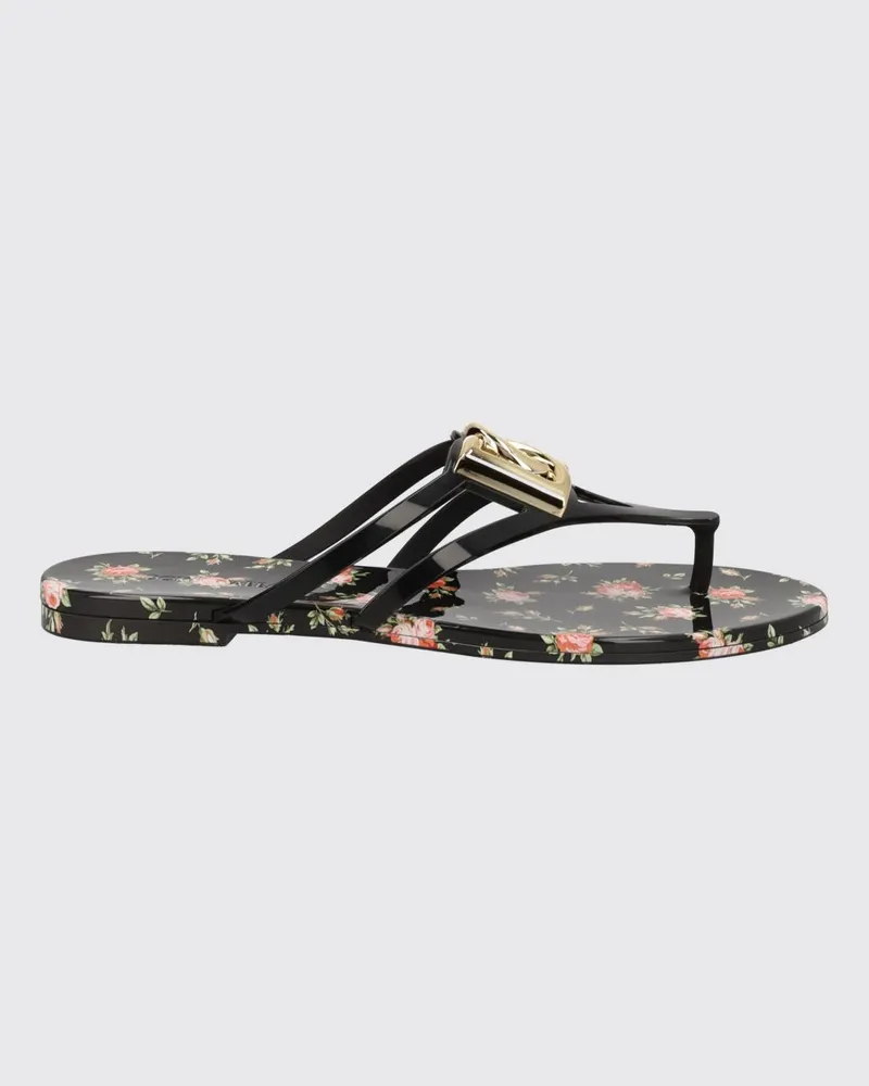 Dolce & Gabbana DOLCE  GABBANA Gummi-Flip-Flops mit DG Monogramm Dolce & Gabbana Schwarz
