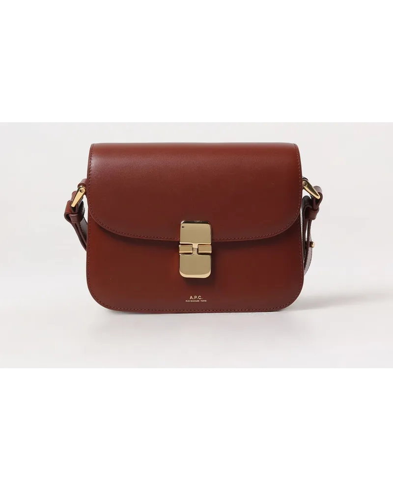 A.P.C. Schultertasche damen Leder