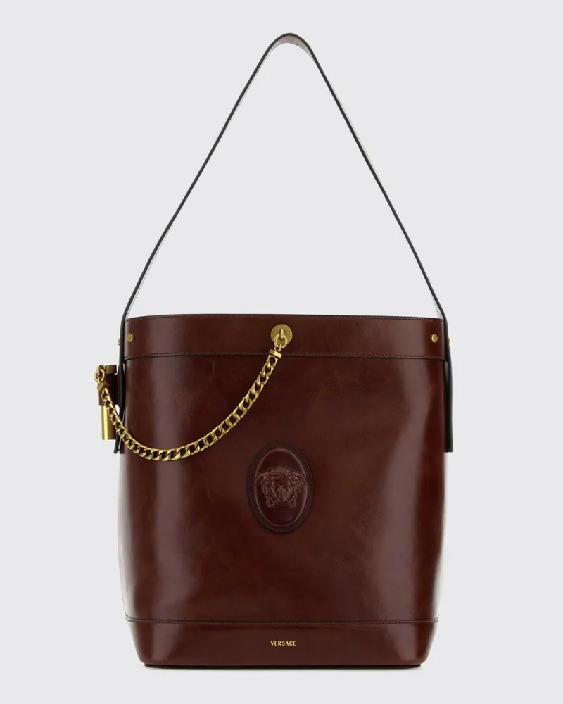 Versace Pivot Tasche aus Leder Pink
