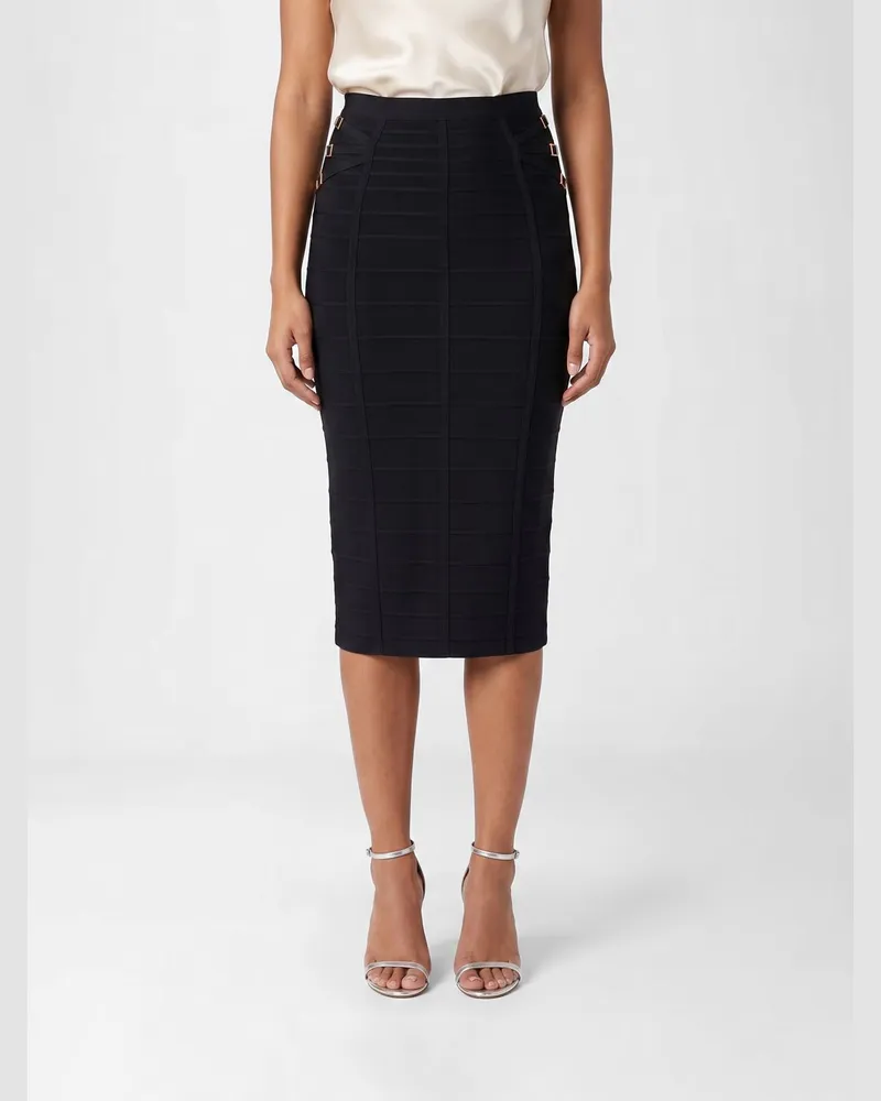 Elisabetta Franchi Bleistiftrock aus Stretch-Jersey Schwarz