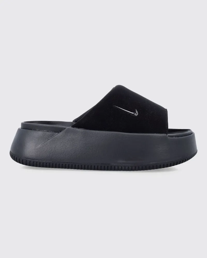 Nike Calm Elevation Keil-Mules aus Gummi und Neopren mit Plateausohle Schwarz
